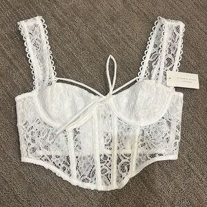 Altar State brand new crop top white lace